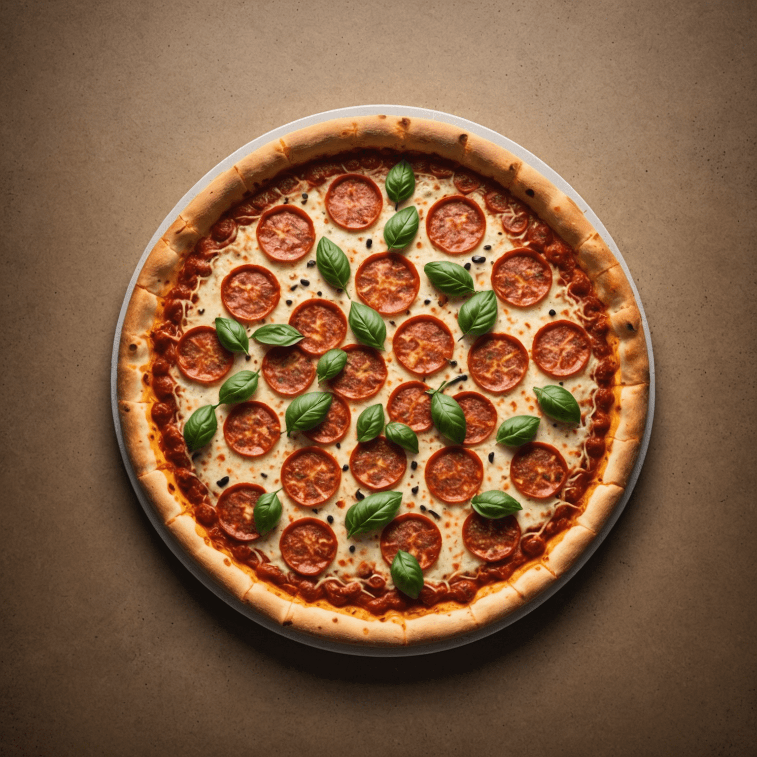 Pizzabakerensis logo - En stilisert pizza med selskapets navn